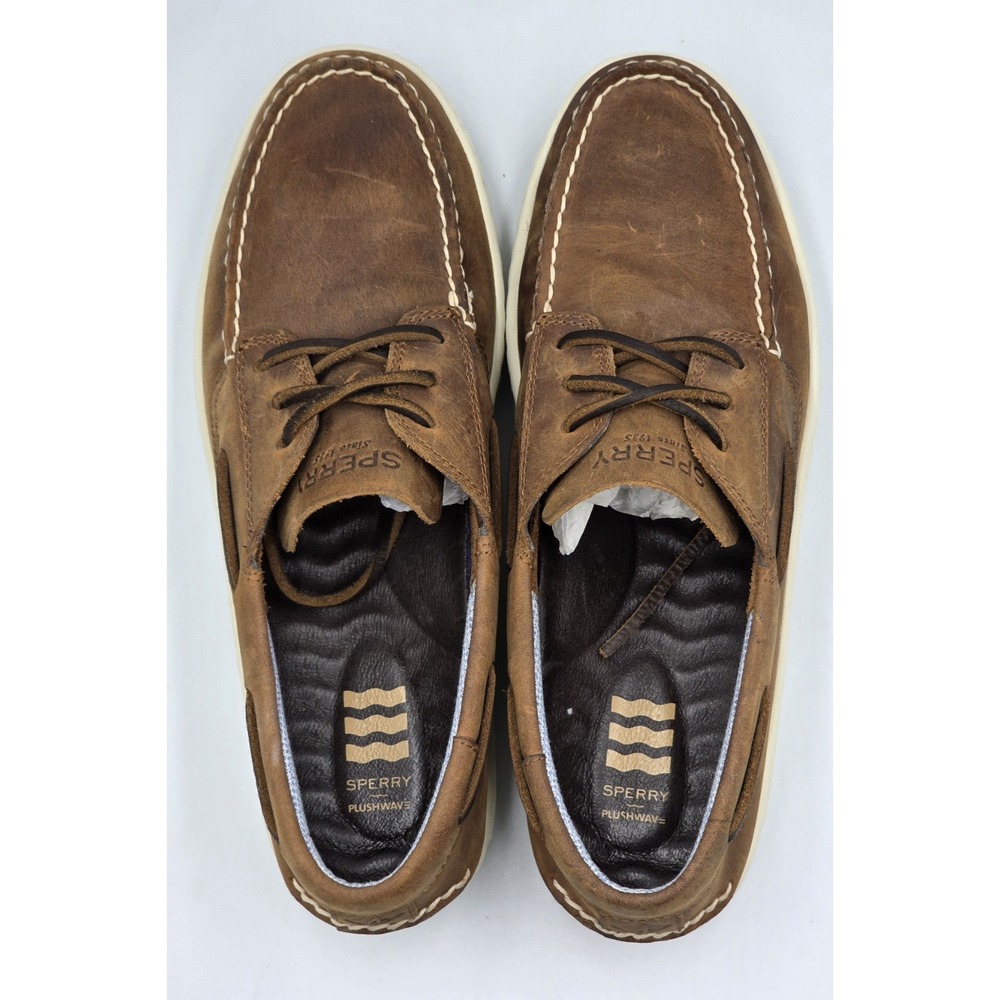 Sperry Gold Cup Men's 9.5M Tan Plushwave 2.0 Boat Shoes – Authentic Leather - Picture 8 of 12